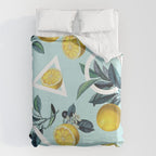 Geometric and Lemon pattern III Duvet Cover Gallery Image 6