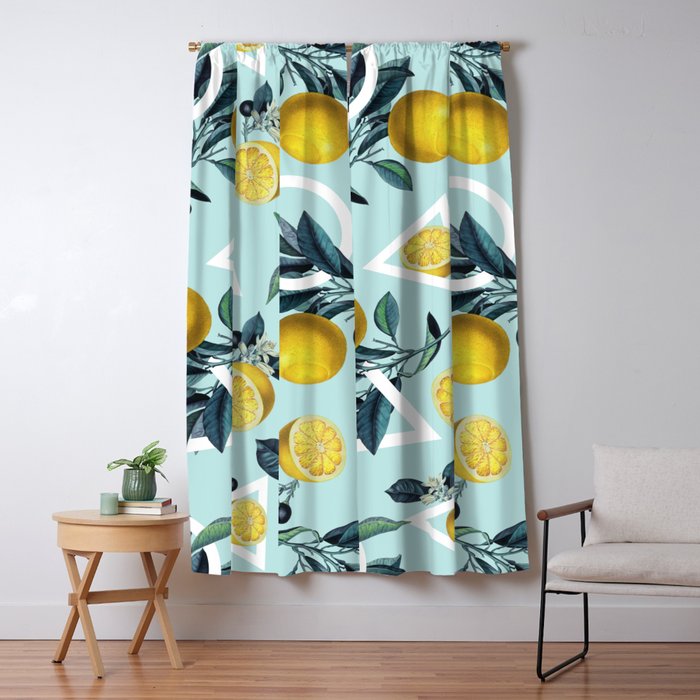 Geometric and Lemon pattern III Window Curtain Gallery Image 5