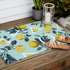 Geometric and Lemon pattern III Outdoor Rug Gallery Image 2