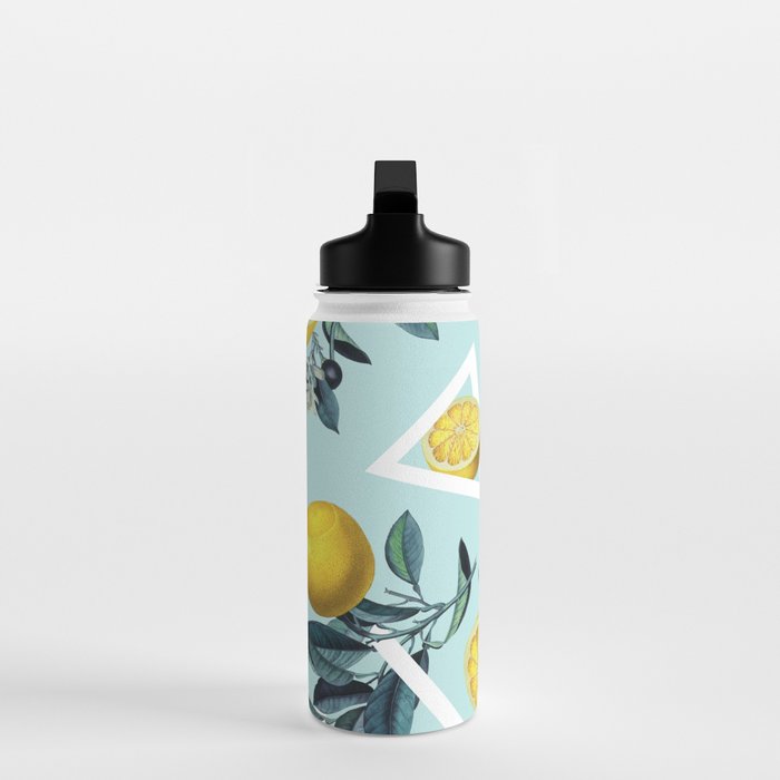 Geometric and Lemon pattern III Water Bottle Gallery Image 3