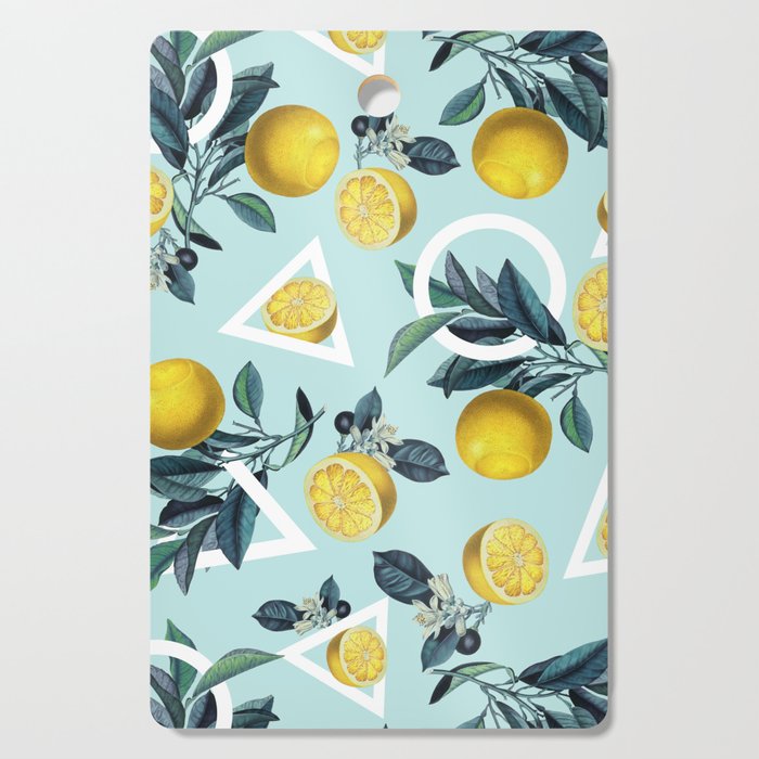 Geometric and Lemon pattern III Cutting Board Gallery Image 1