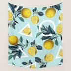 Geometric and Lemon pattern III Wall Tapestry Gallery Image 4