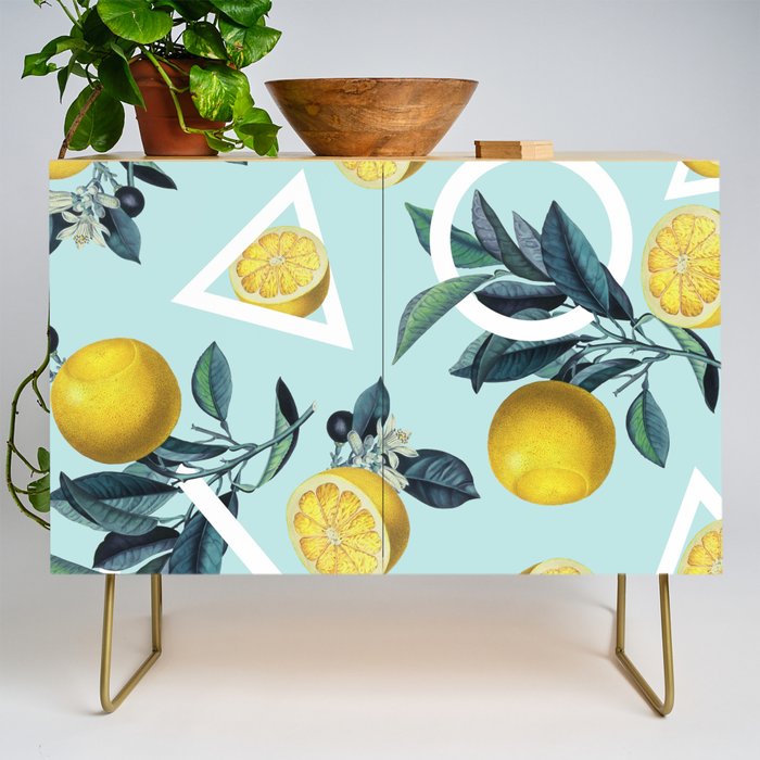 Geometric and Lemon pattern III Credenza Gallery Image 1