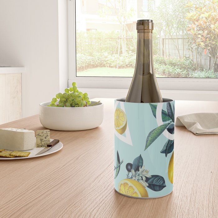 Geometric and Lemon pattern III Wine Chiller Gallery Image 4
