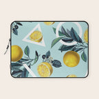 Geometric and Lemon pattern III Laptop Sleeve Gallery Image 1