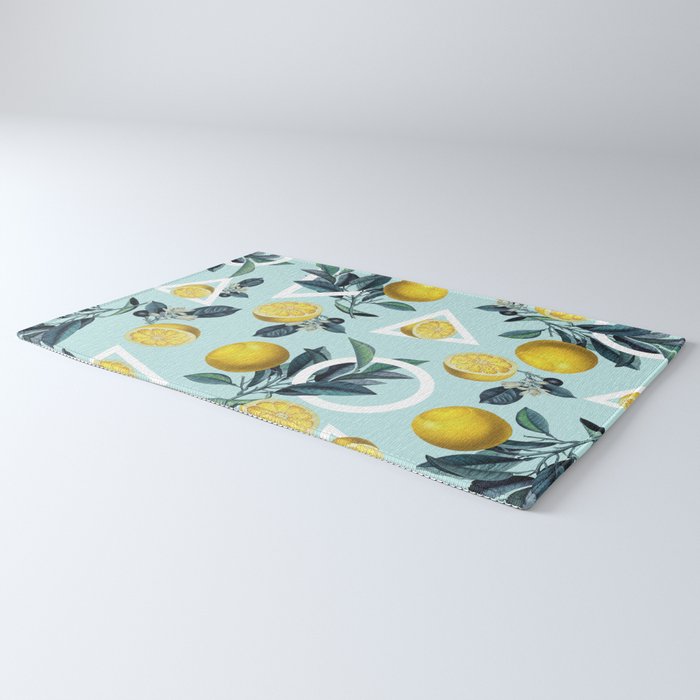 Geometric and Lemon pattern III Rug Gallery Image 3
