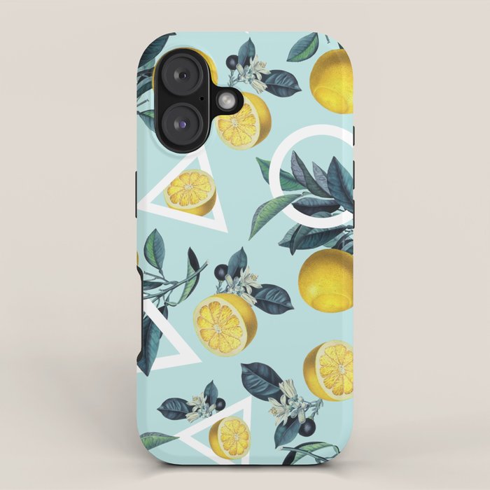 Geometric and Lemon pattern III iPhone Case Gallery Image 1