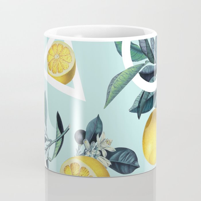 Geometric and Lemon pattern III Coffee Mug Gallery Image 4