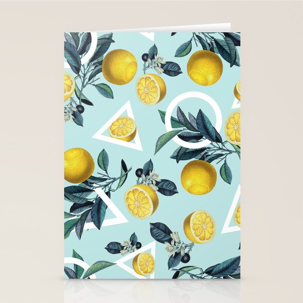 Geometric and Lemon pattern III Stationery Card Gallery Image 2