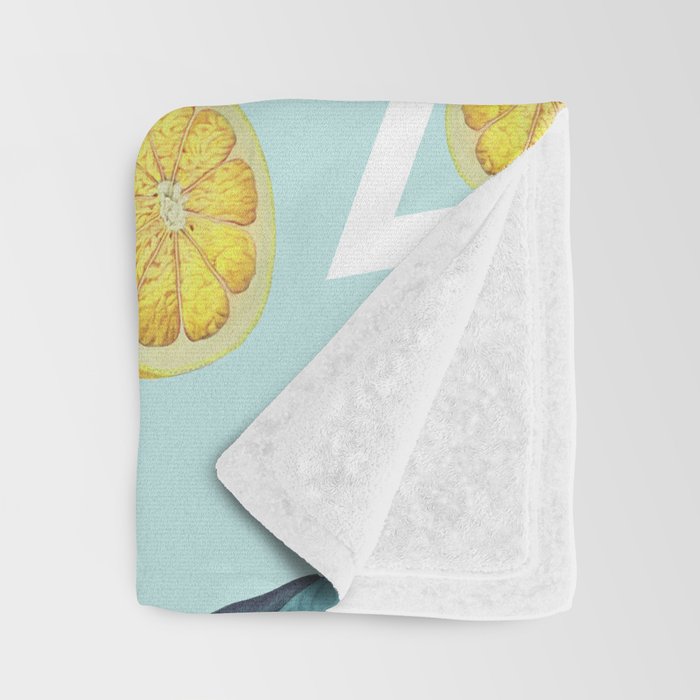 Geometric and Lemon pattern III Throw Blanket Gallery Image 3
