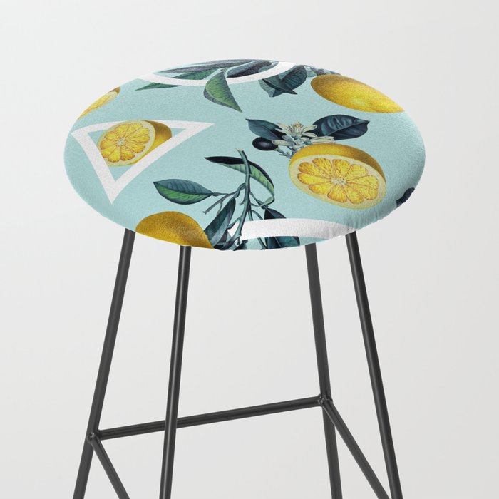 Geometric and Lemon pattern III Stool Gallery Image 2
