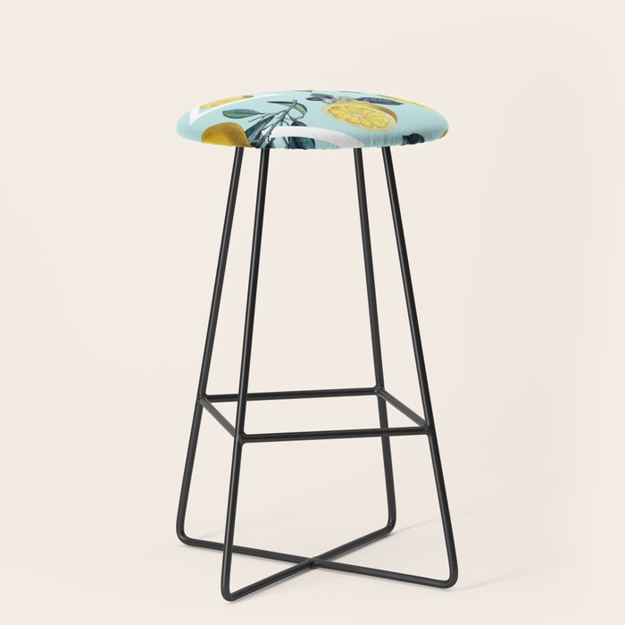Geometric and Lemon pattern III Stool Gallery Image 1
