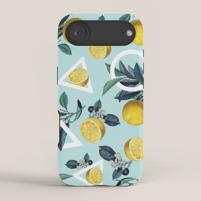 Geometric and Lemon pattern III iPhone Case Gallery Image 2