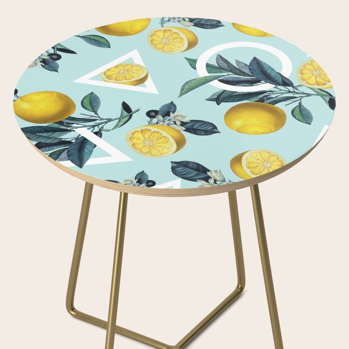 Geometric and Lemon pattern III Side Table Gallery Image 2