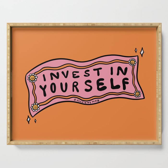 Invest In Yourself Serving Tray Gallery Image 1