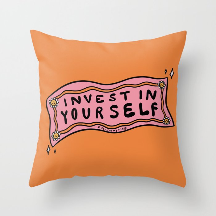 Invest In Yourself Throw Pillow Gallery Image 1