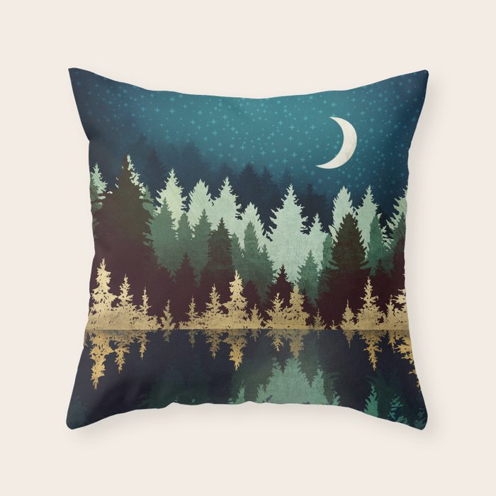 Star Forest Reflection Throw Pillow Gallery Image 6
