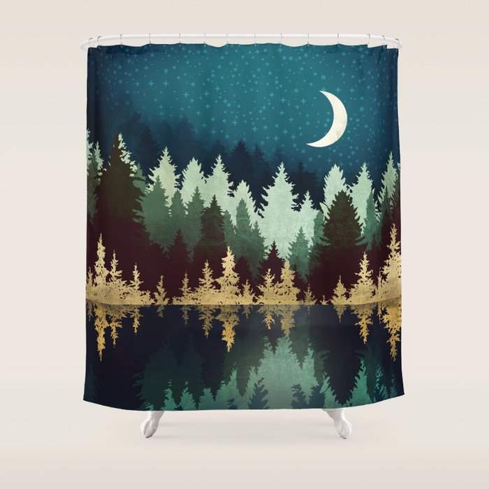 Star Forest Reflection Shower Curtain Gallery Image 1