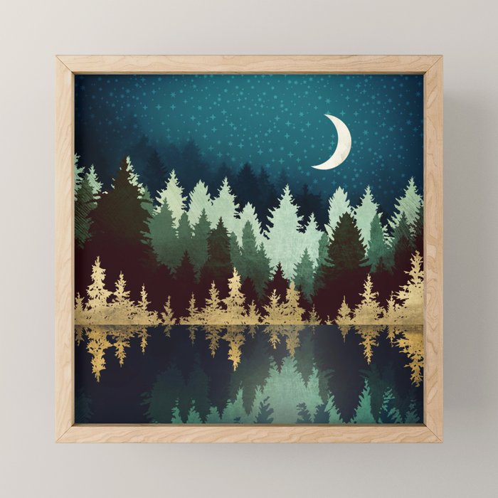 Star Forest Reflection Mini Art Print Gallery Image 1