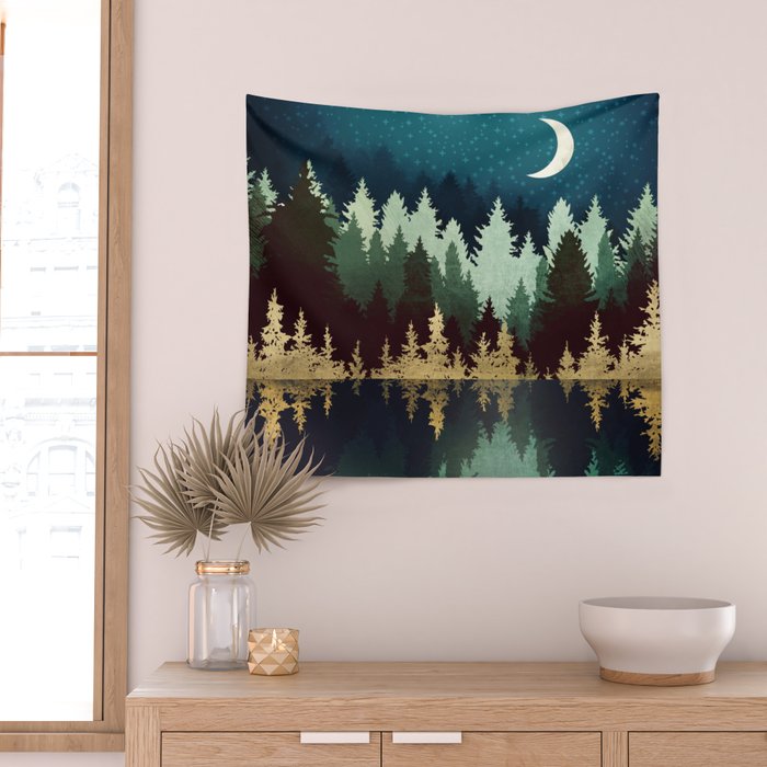 Star Forest Reflection Wall Tapestry Gallery Image 2