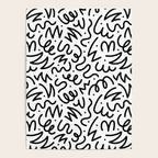 Fun black line doodle art pattern Poster Gallery Image 4