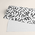 Fun black line doodle art pattern Wrapping Paper Gallery Image 2