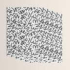 Fun black line doodle art pattern Wrapping Paper Gallery Image 3
