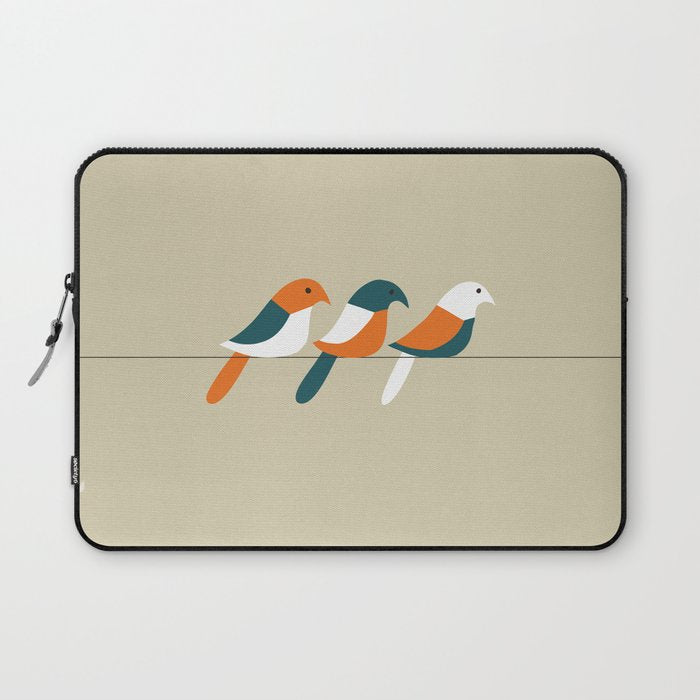 Birds on wire Laptop Sleeve Gallery Image 1