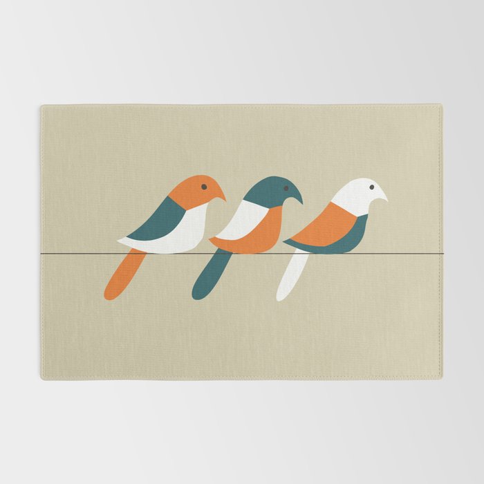 Birds on wire Rug Gallery Image 2