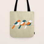 Birds on wire Tote Bag Gallery Image 1