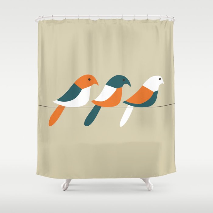 Birds on wire Shower Curtain Gallery Image 1