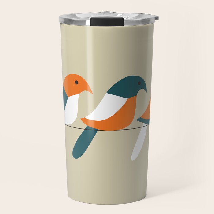 Birds on wire Travel Mug Gallery Image 1