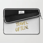 Eat Well Travel Often on Gold Laptop Sleeve Gallery Image 2