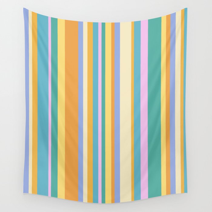 Classic Stripes XXIV - 90s Summer Wall Tapestry Gallery Image 1