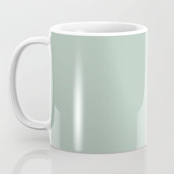 1950s Atomic Age Minimalist Starburst Pair in Black and 50s Celadon Teal Solid Coffee Mug Gallery Image 3