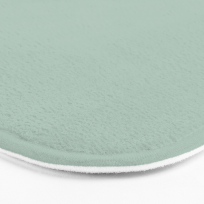 1950s Atomic Age Minimalist Starburst Pair in Black and 50s Celadon Teal Solid Bath Mat Gallery Image 3
