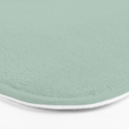 1950s Atomic Age Minimalist Starburst Pair in Black and 50s Celadon Teal Solid Bath Mat Gallery Image 3