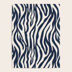 Zebra Stripes In Midnight Blue Poster Gallery Image 4