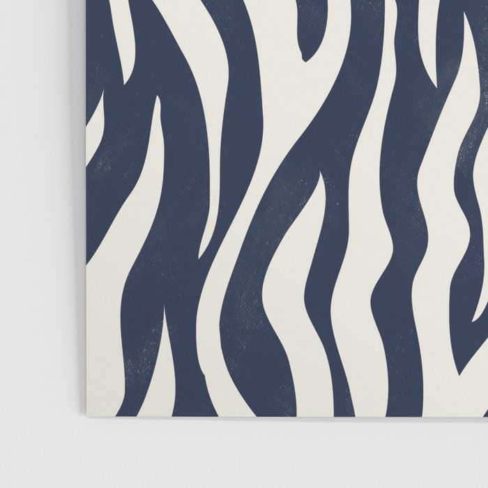 Zebra Stripes In Midnight Blue Poster Gallery Image 3