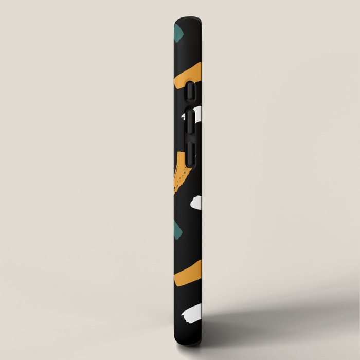 Colorful paint brush stroke line art pattern iPhone Case Gallery Image 2