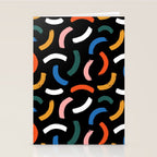 Colorful paint brush stroke line art pattern Stationery Card Gallery Image 2