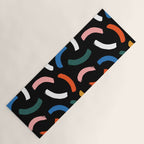 Colorful paint brush stroke line art pattern Yoga Mat Gallery Image 1