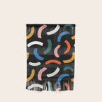 Colorful paint brush stroke line art pattern Wall Hanging Gallery Image 1