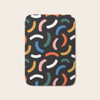 Colorful paint brush stroke line art pattern Bath Mat Gallery Image 1