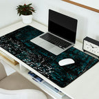 Dark Teal Van Gogh Trees & Underwood Desk Mat Gallery Image 2