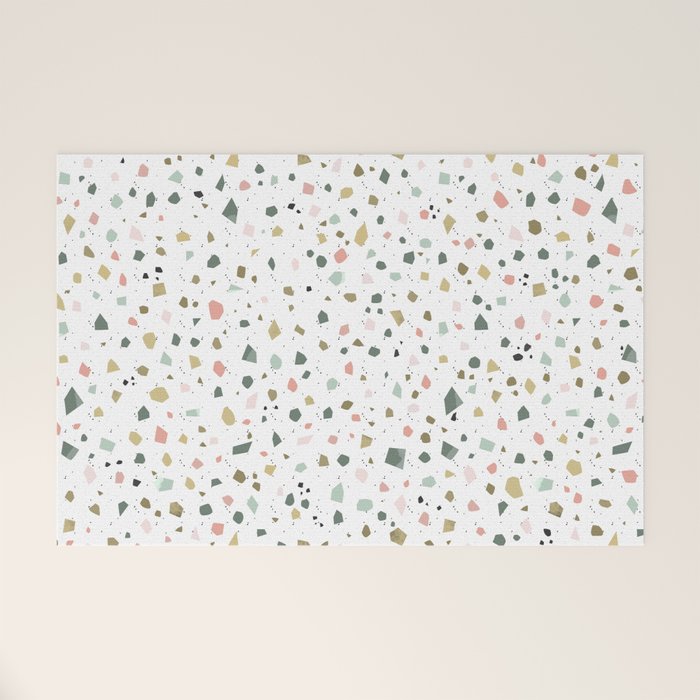 terrazzo stracciatella marble texture decorative pattern Welcome Mat Gallery Image 1