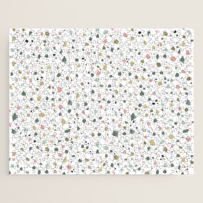 terrazzo stracciatella marble texture decorative pattern Jigsaw Puzzle Gallery Image 1