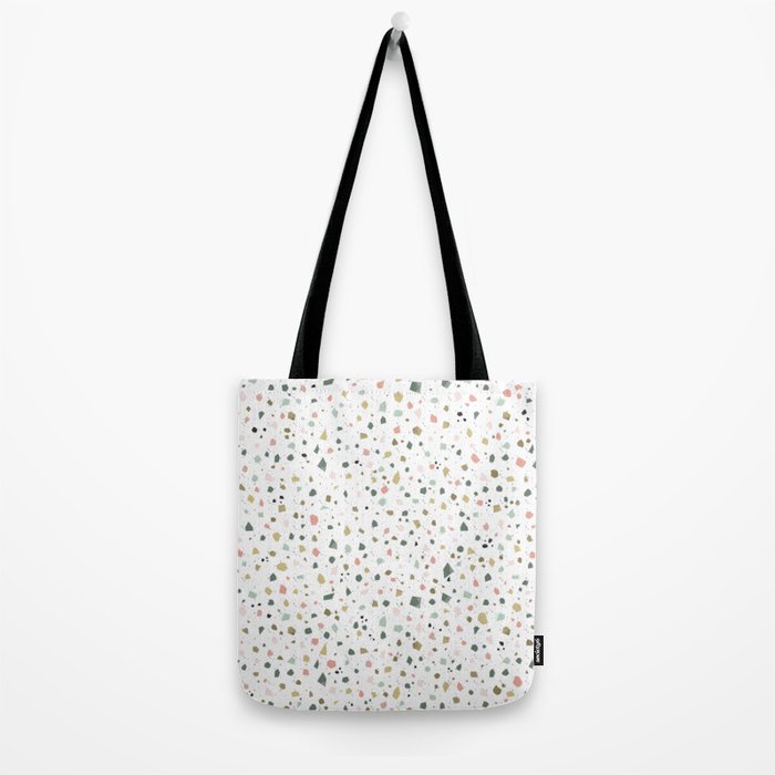 terrazzo stracciatella marble texture decorative pattern Tote Bag Gallery Image 2