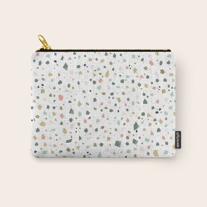 terrazzo stracciatella marble texture decorative pattern Carry All Pouch Gallery Image 1