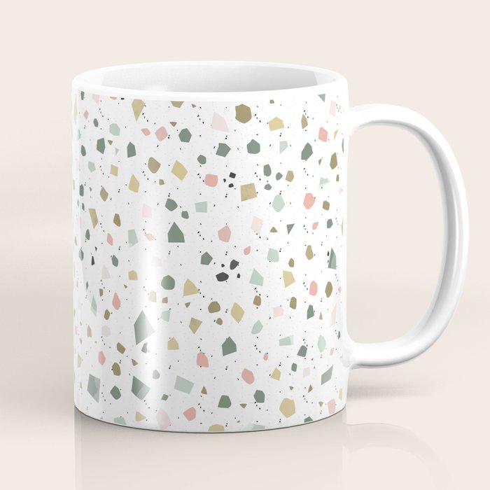 terrazzo stracciatella marble texture decorative pattern Coffee Mug Gallery Image 1